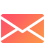 an orange color email icon small size