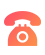 an orange color telephone icon small size