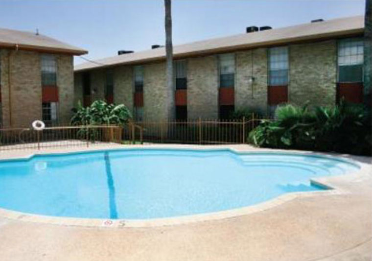 view of an interior swimming pool